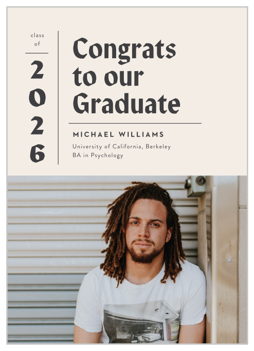 Our Mod Grid Graduation Announcements let family and friends know that you have finished your schooling.