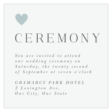 Rings & Stripes Ceremony Cards