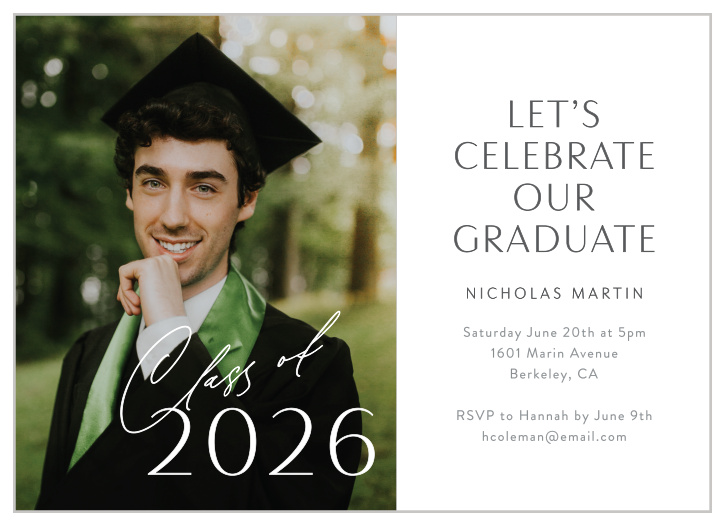 Our Class Year Graduation Invitations bring your loved ones together to celebrate your academic achievement.