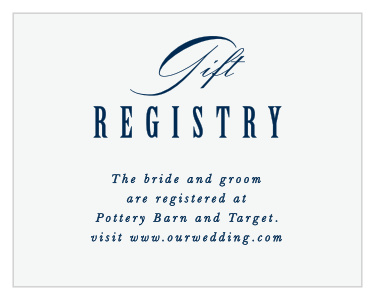 Ribbon & Damask Registry Cards