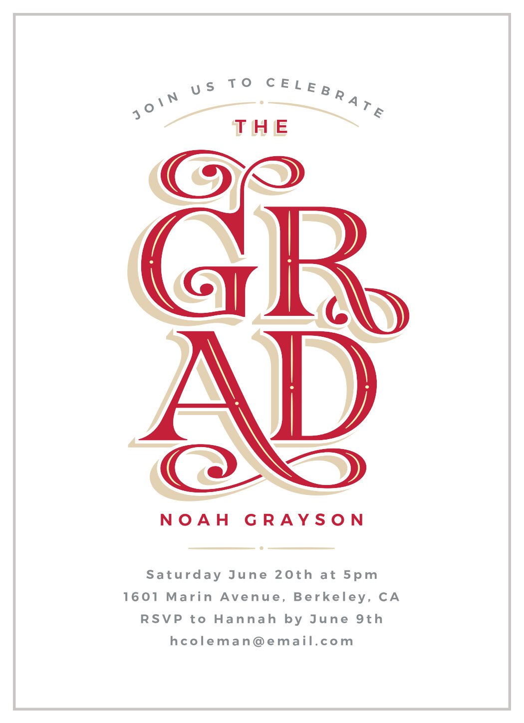 Classic Formality Graduation Invitations
