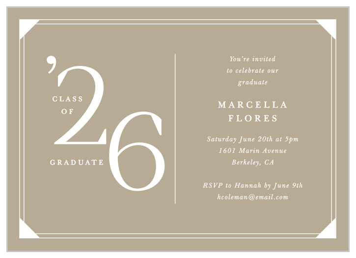 Bring your close friends and family together to celebrate your scholastic achievement when you send out our Bordered Connection Graduation Invitations.