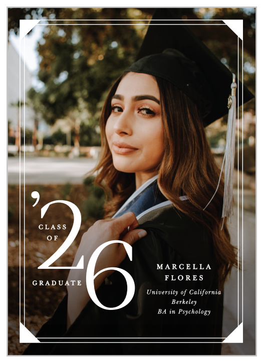 Let family and friends know what you have accomplished with our Bordered Connection Graduation Announcements.