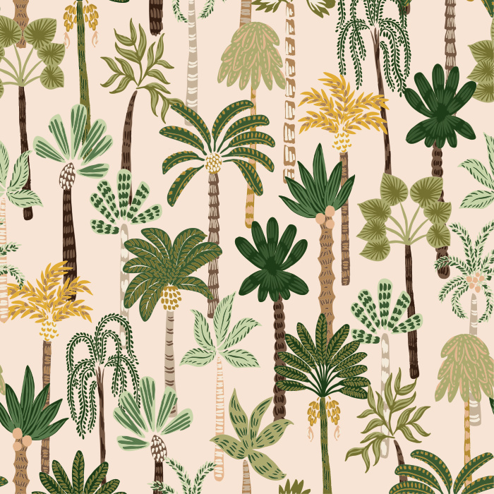 Enjoy a staycation in any room of your home when you use our Exotic Palms Peel and Stick Wallpaper.