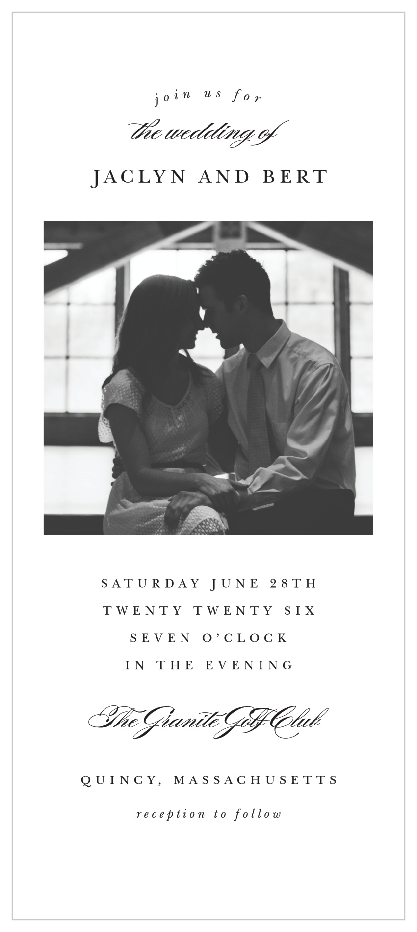 Classic Photo Tea Wedding Invitations