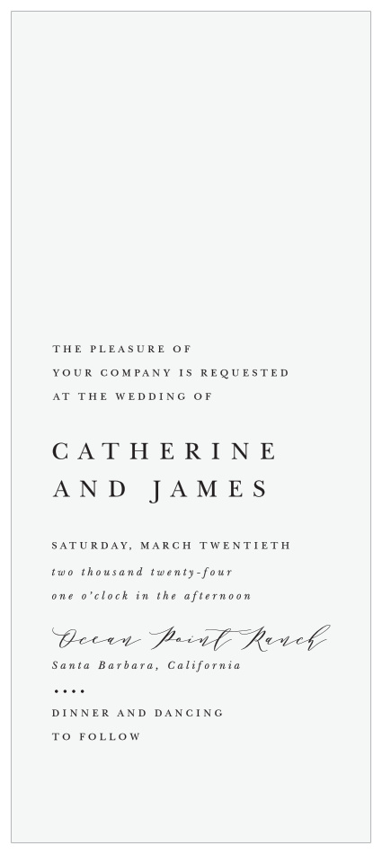 Spread the exciting news in stylish elegance with our Classic Simplicity Tea Wedding Invitations.