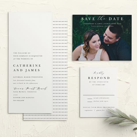 Classic Simplicity Tea Wedding Invitations