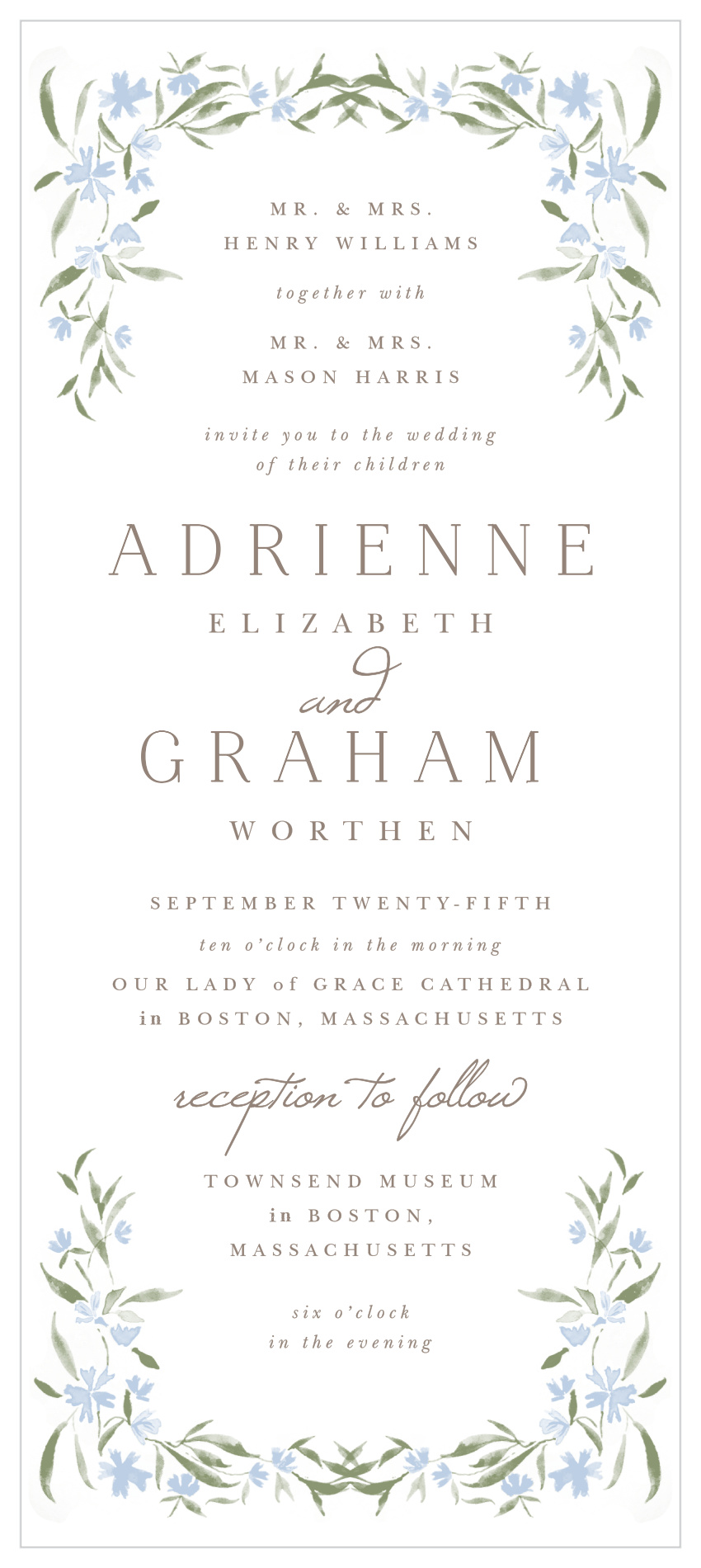 Lasting Tradition Tea Wedding Invitations