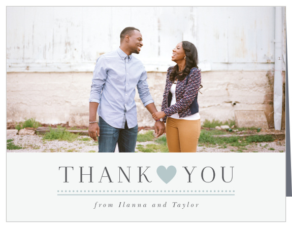 Rings & Stripes Wedding Thank You Cards