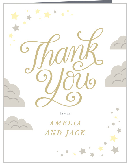 Starry Sky Baby Shower Thank You Cards