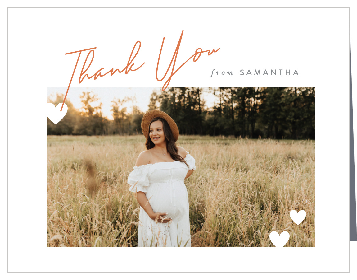 Little Heart Baby Shower Thank You Cards