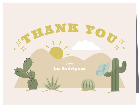 Our Western Scene Baby Shower Thank You Cards let your loved ones know how much you appreciated their presence at your party.