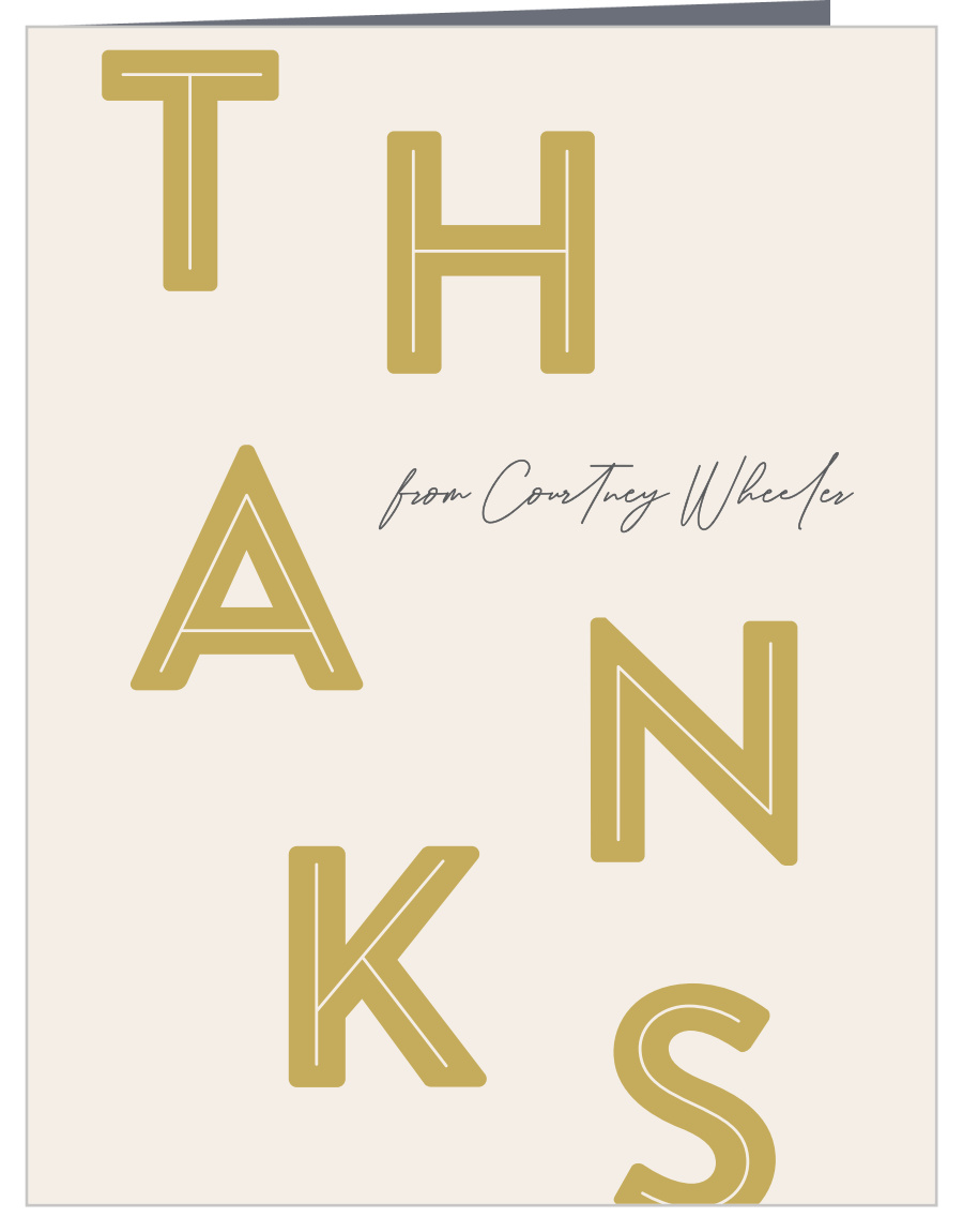 Scattered Letters Baby Shower Thank You Cards