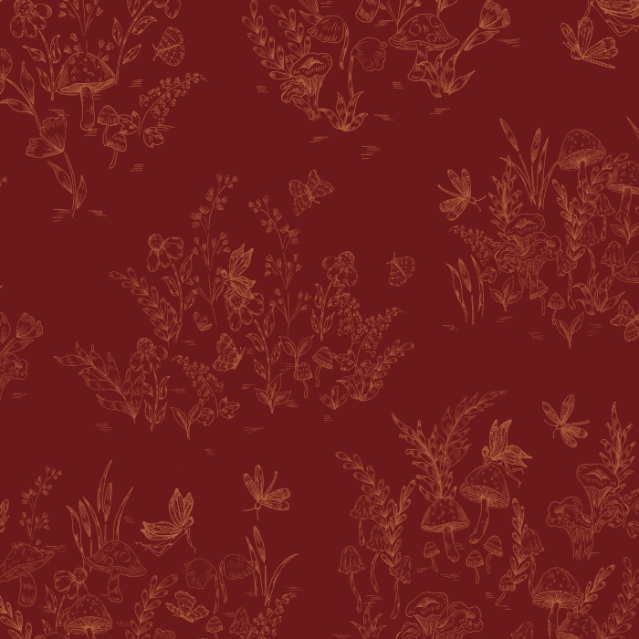 Transform your child's room into a mystical garden with our Mushrooms & Fairies Peel and Stick Wallpaper.