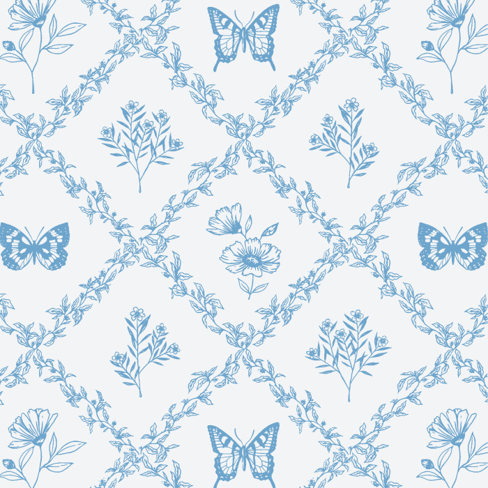 Our Papillon et Fleur Peel and Stick Wallpaper are sure to create a classic garden statement on any wall in your home.