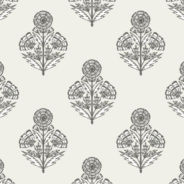 Our Block Print Daisy Peel and Stick Wallpaper is sure to add a touch of greenery to any room in your home.