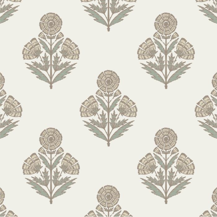 Our Block Print Daisy Peel and Stick Wallpaper is sure to add a touch of greenery to any room in your home.