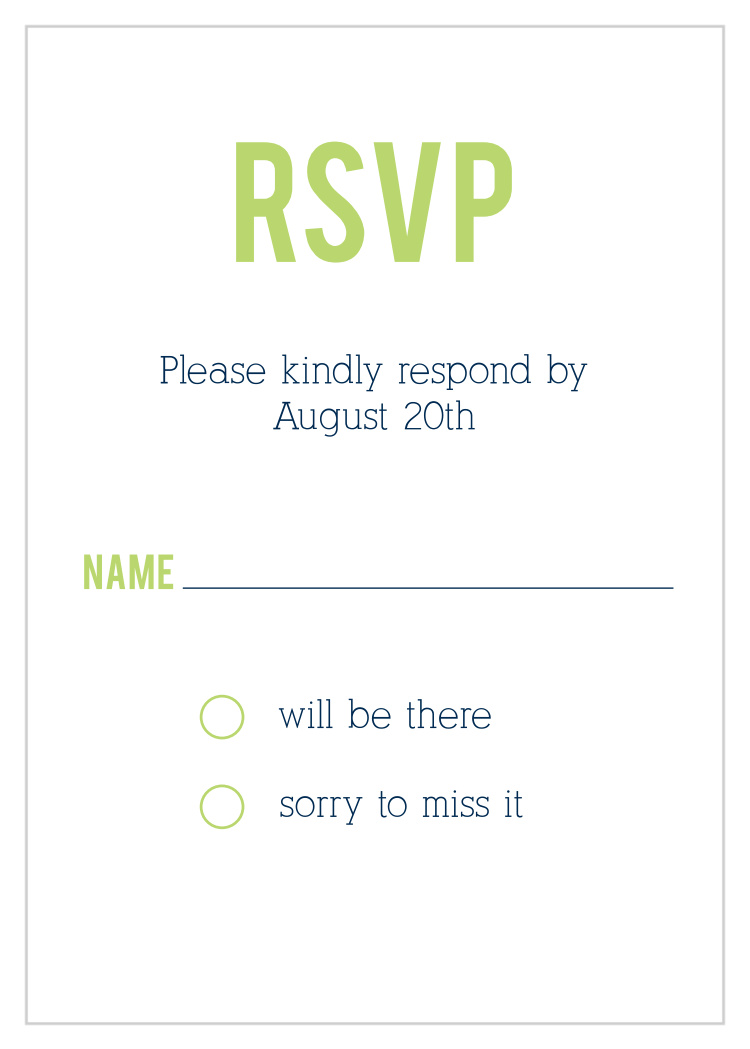 Simply Modern Bar Mitzvah Response Cards
