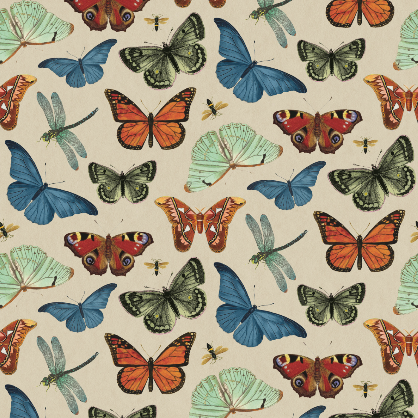 Vintage Butterfly Wallpaper