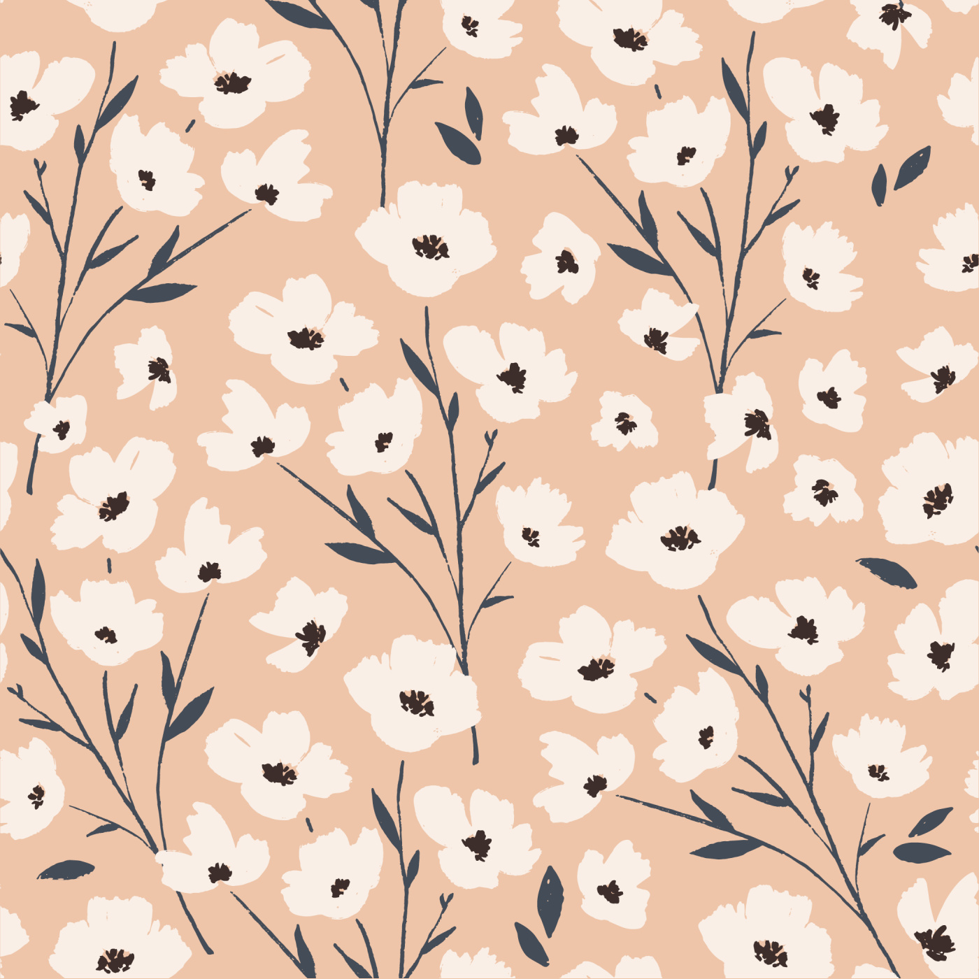 Textured Floral Wallpaper