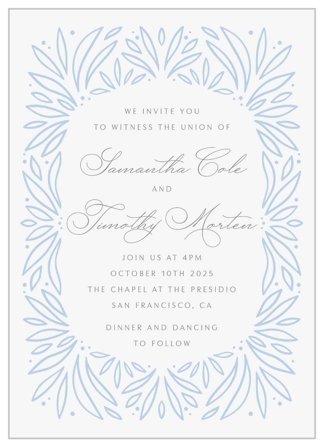 Bursting Frame Wedding Invitations