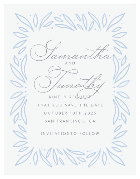 Let family and friends know the news of your upcoming wedding with our Bursting Frame Save the Date Cards. 