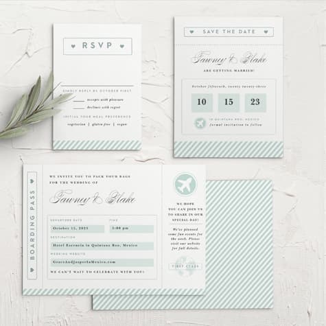 Boarding Pass Wedding Invitations