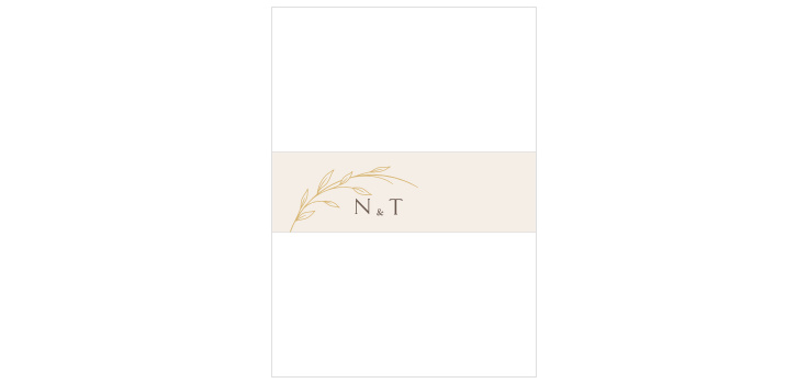 Arched Vine Wedding Belly Bands