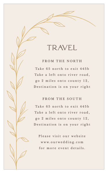 Arched Vine Direction Cards