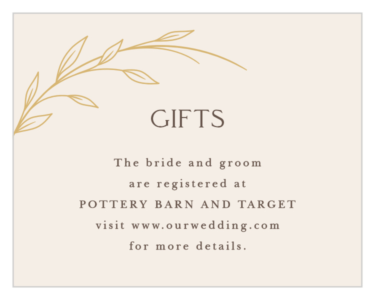 Arched Vine Registry Cards