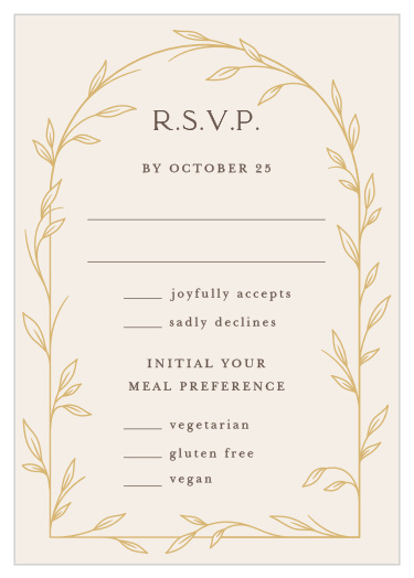 Arched Vine Response Cards