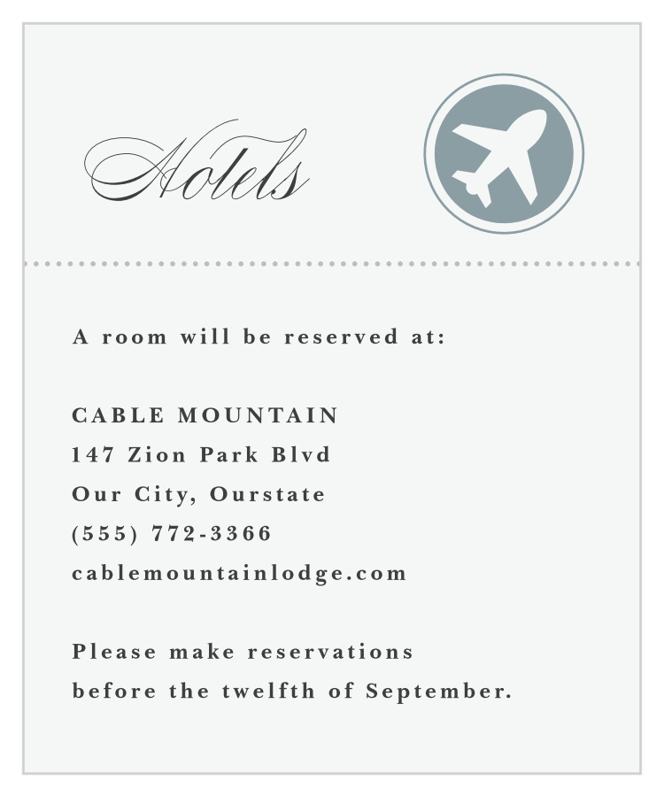 Boarding Pass Accommodation Cards