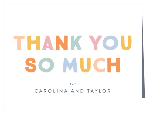 Let family and friends know how much you appreciate them with our On The Way Baby Shower Thank You Cards.