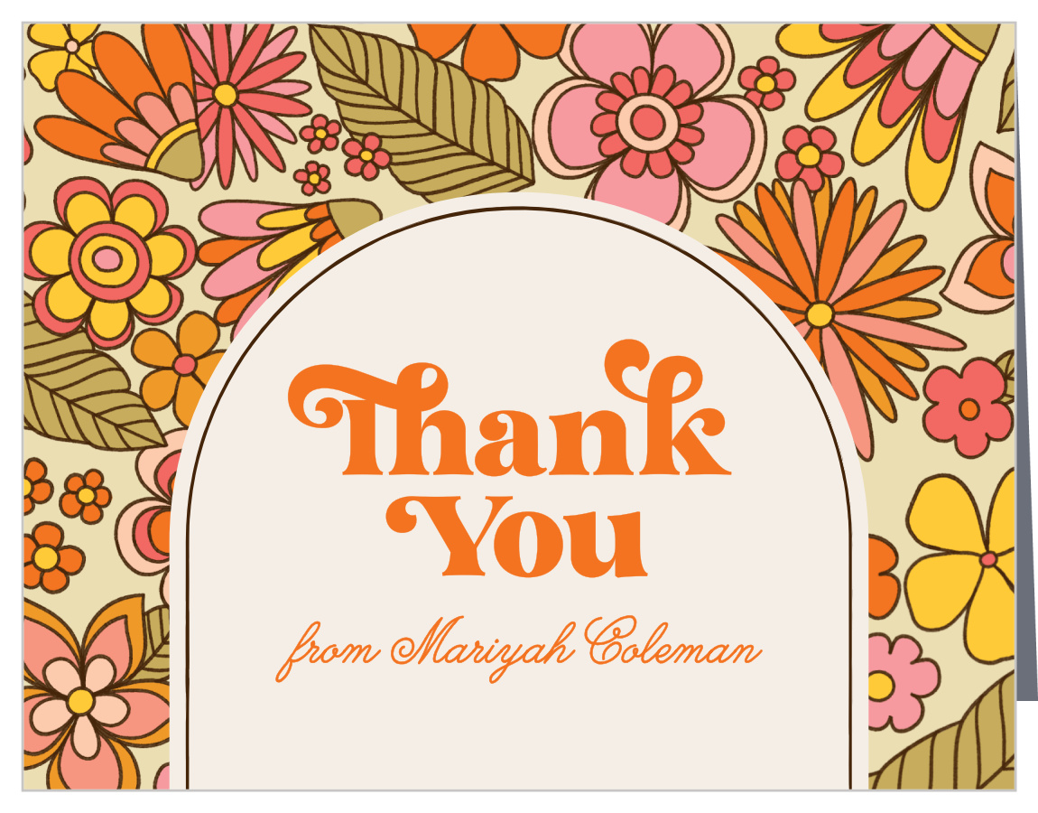 Handmade Retro Baby Shower Thank You Cards