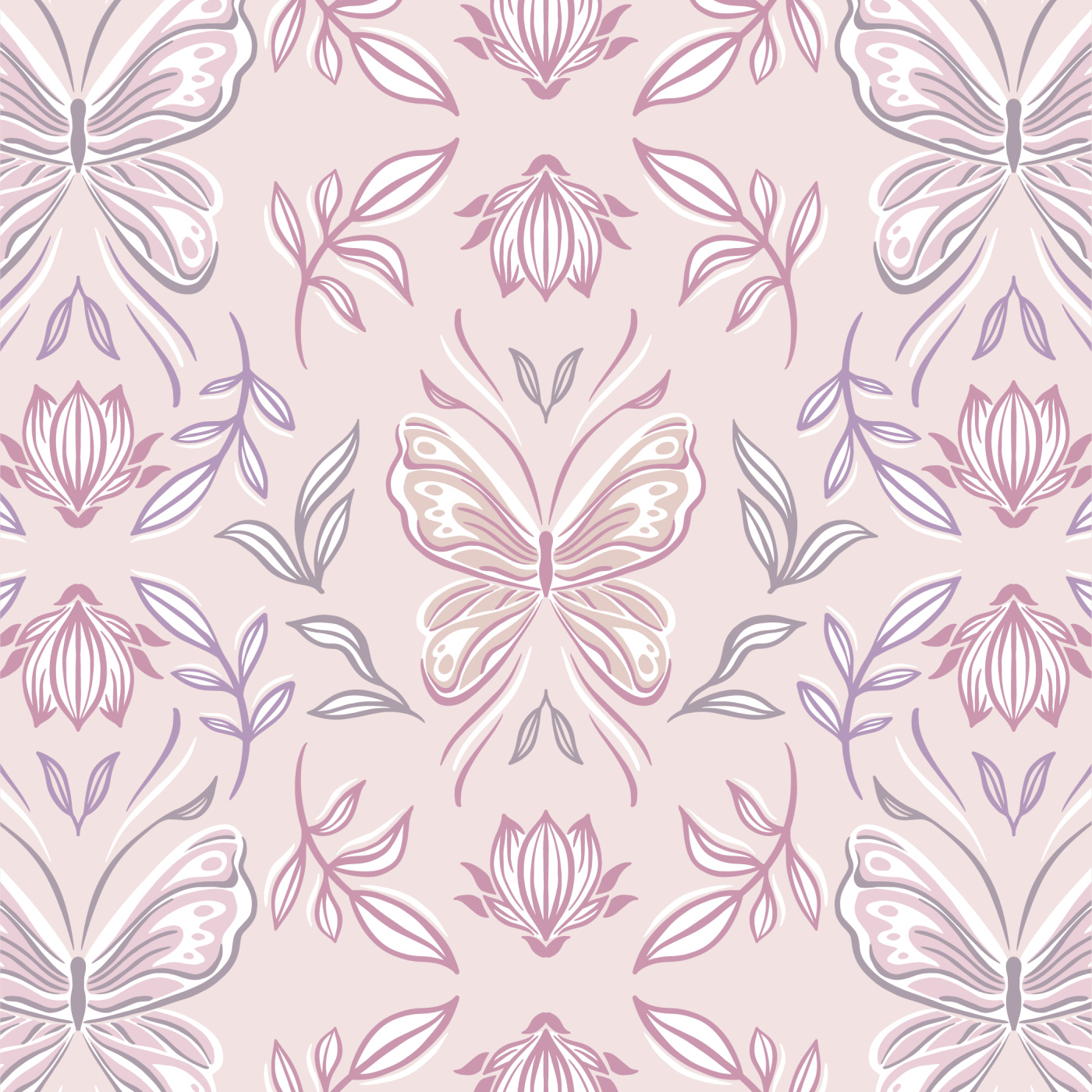 Butterfly Lotus Wallpaper