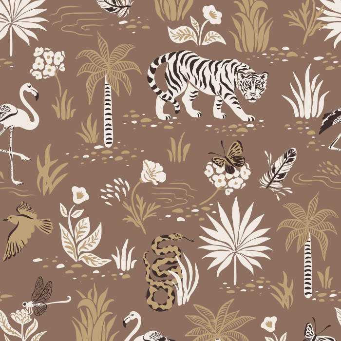 Create a colorful menagerie with our beautiful Wild & Free Peel and Stick Wallpaper.