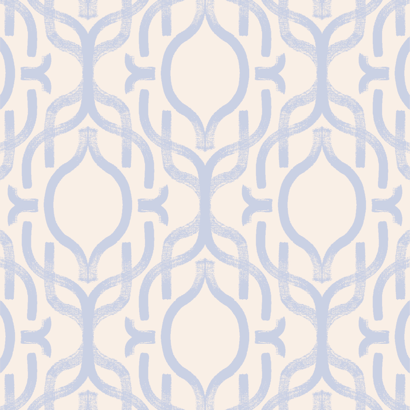 Handpainted Ogee Wallpaper