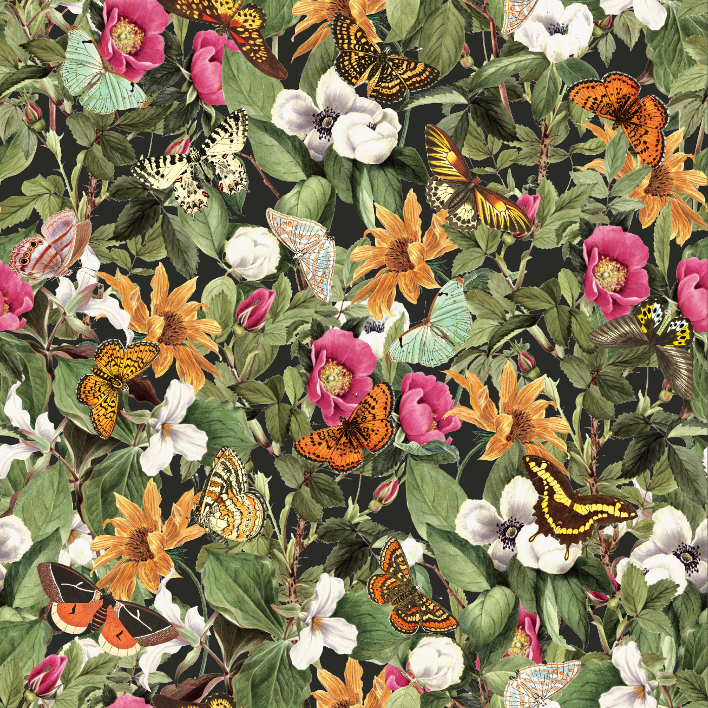 Garden of Butterflies Wallpaper