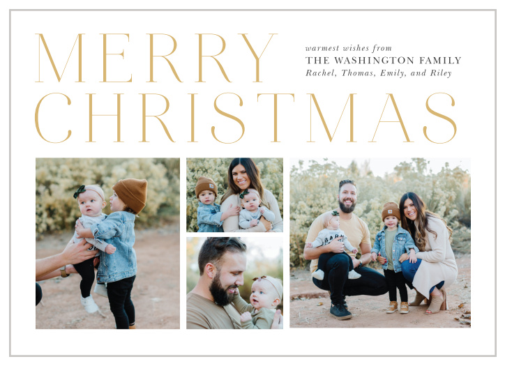 Our Gold Lettering Christmas Cards are sure to fill the hearts of family and friends with the magic of the season.