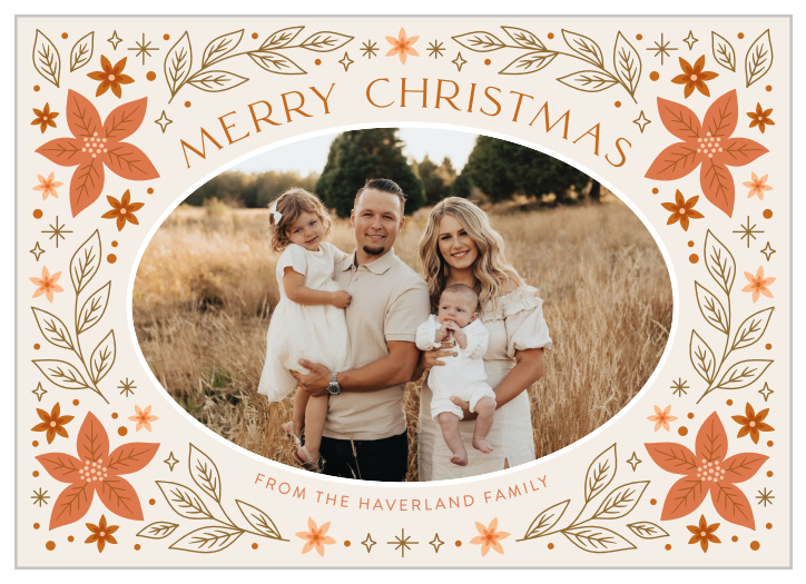 Send out some warm wishes with our Oval Frame Christmas Cards.