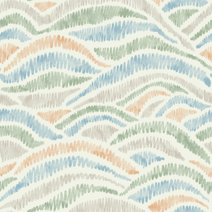 Bring a colorful yet calm vibe to any wall in your home with our Boho Hills Peel and Stick Wallpaper.