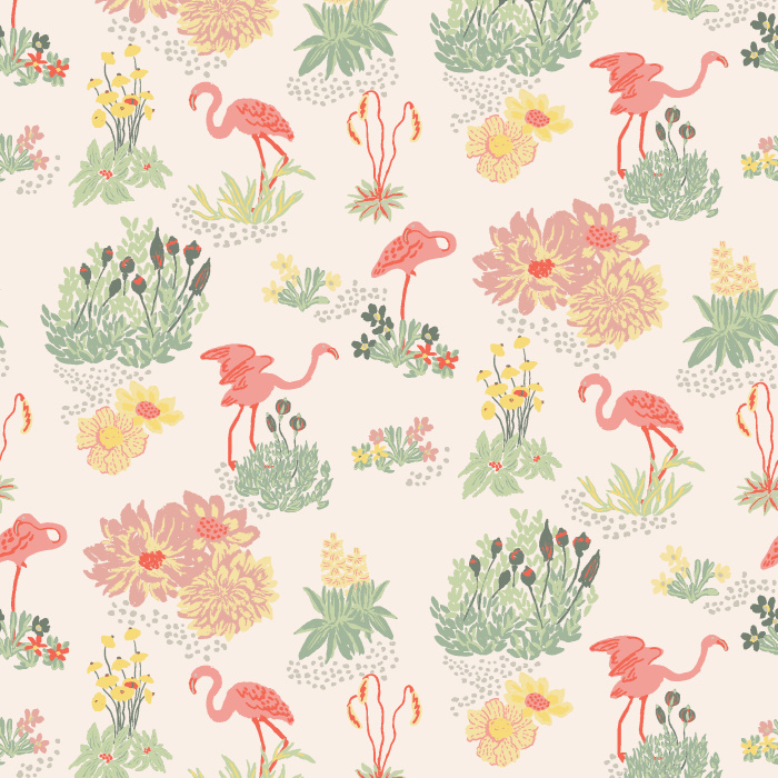Create your own colorful getaway with our Flamingo Paradise Wallpaper. 