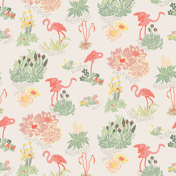 Create your own colorful getaway with our Flamingo Paradise Wallpaper. 