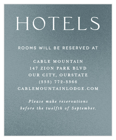 Textured Camille Accommodation Cards