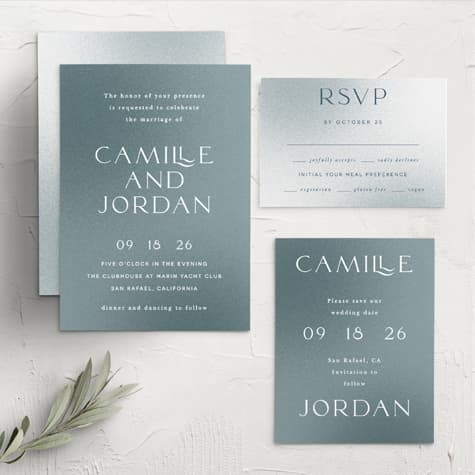 Textured Camille Wedding Invitations