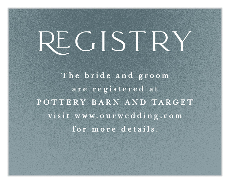 Textured Camille Registry Cards