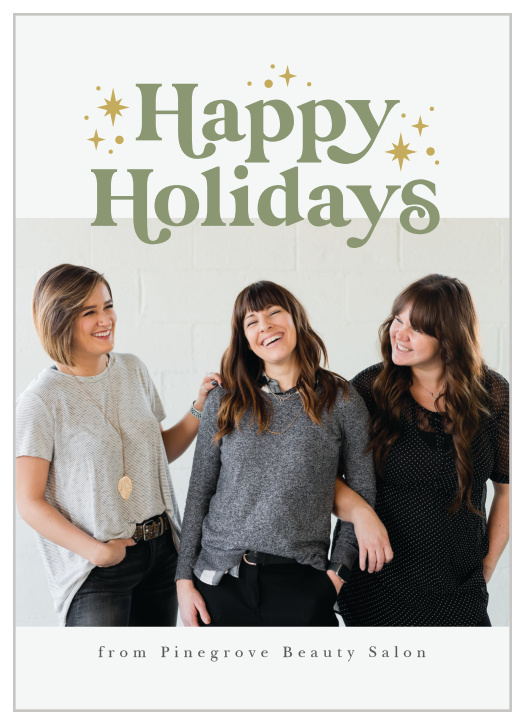 Our Great Gratitude Corporate Holiday Cards are simple but festive greeting cards that are fully customizable.