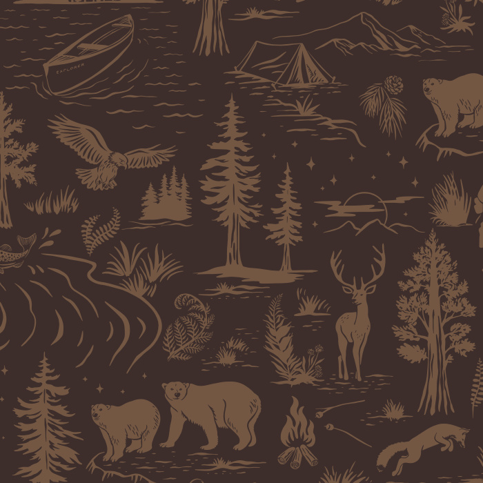 Bring the excitement of the great outdoors into your home with our Wilderness Adventure Wallpaper.