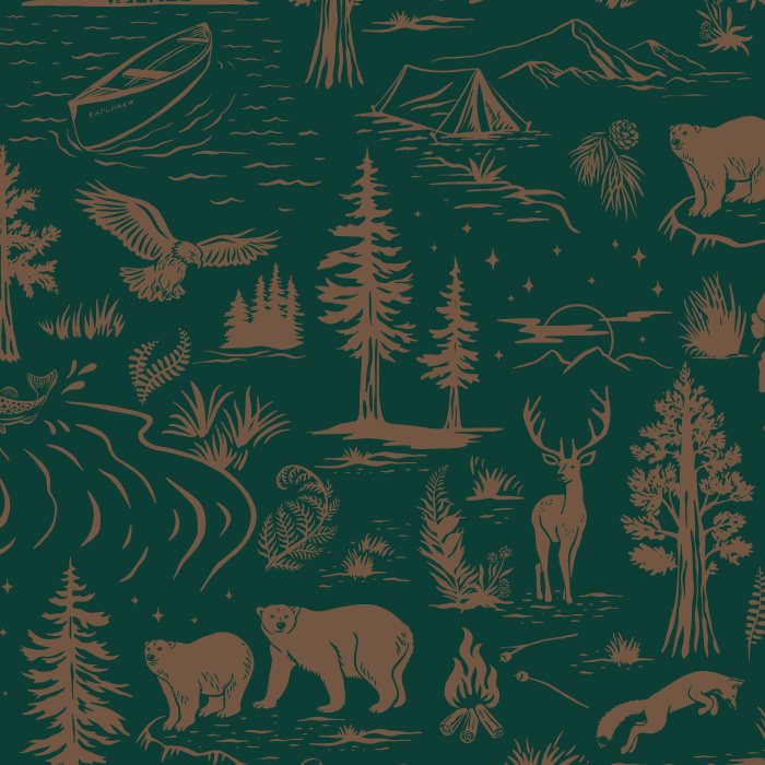 Bring the excitement of the great outdoors into your home with our Wilderness Adventure Wallpaper.