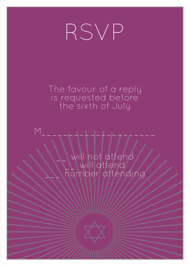 Star Shine Bat Mitzvah Response Cards
